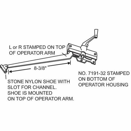 STRYBUC Casement Operator Stone 750-1361314